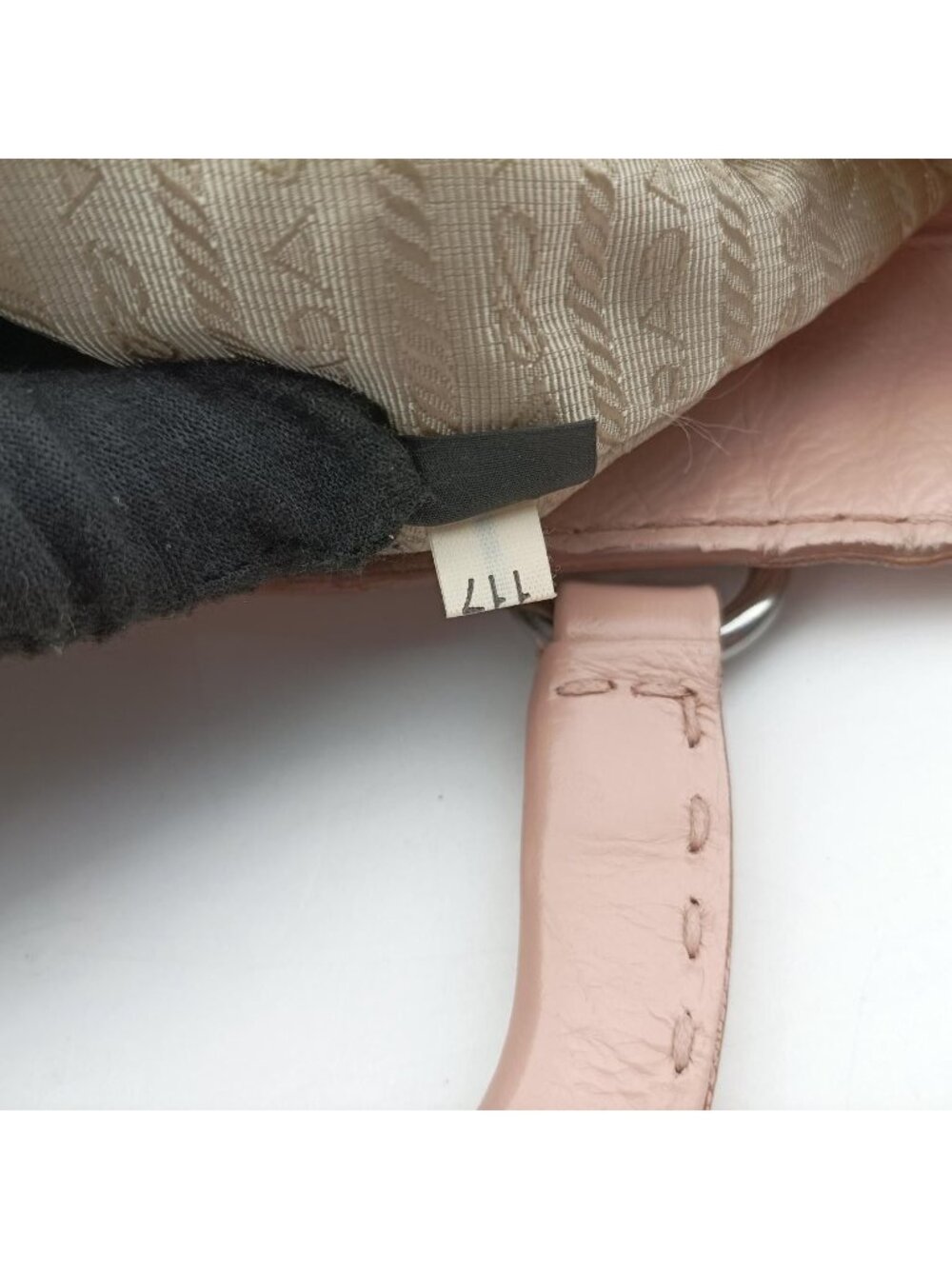 Prada Triangle Logo Tote Pink Leather - Picture 12 of 16
